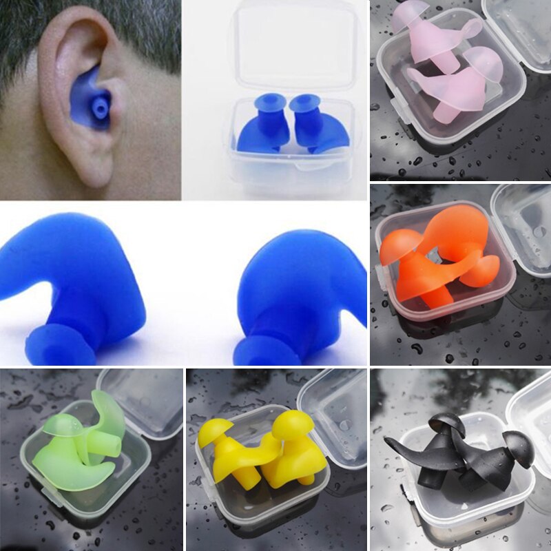Blød silikone svømning vandtæt ørepropper ørebeskyttelsespropper til børn voksne