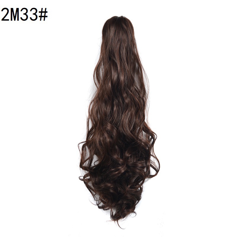 24inch Synthetic Multicolor Horsetail Extensions Very Long And Fluffy Wavy Heat Resistant For Women Curling Pieces: P1B/27