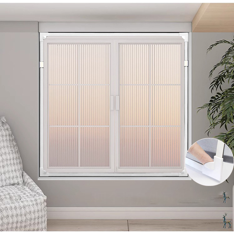 DIY Magnetyczna Siatka na Okna Antykomarowa Samoprzylepna Kurtyna Moskitiera Przeciw Owadom Tiul Powietrzny Niewidoczna robić Okien