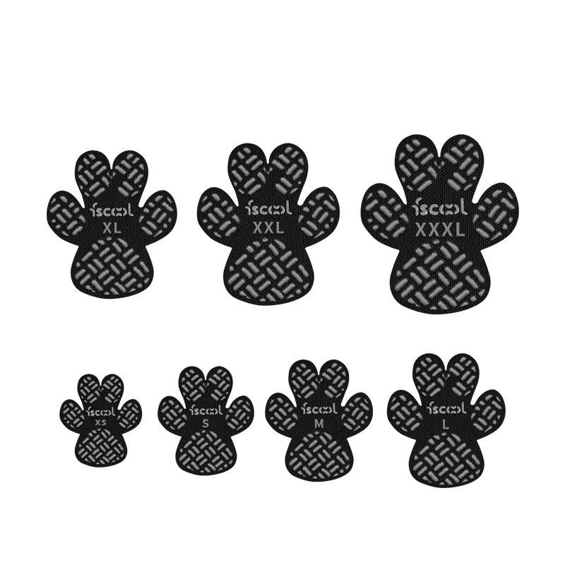 Dog Paw Stickers For Outdoor Walking All Weather Dog Adhesive Foot Pads Disposable Pet Shoes Dog Supplies: M / black