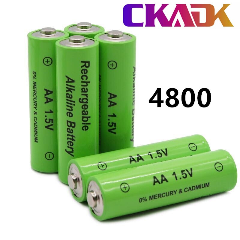 1-20pcs 1.5V AA battery 4800mAh Rechargeable battery NI-MH 1.5 V AA battery for Clocks mice computers toys so on