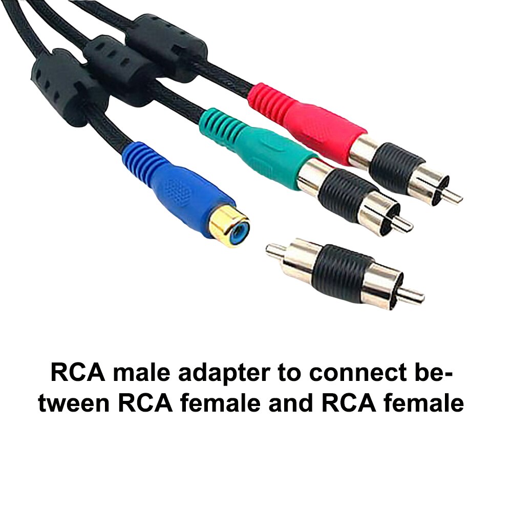 Adaptador De Conector Rca Macho A Macho Acoplador Para Altavoz Videovigilancia Cámara Ip 