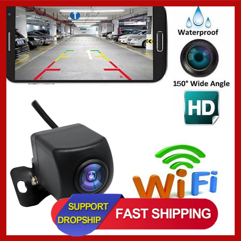 Draadloze Auto Achteruitrijcamera Wifi Auto Achteruitrijcamera Voertuig Dash Cam Star Night Vision Voor Iphone/Android