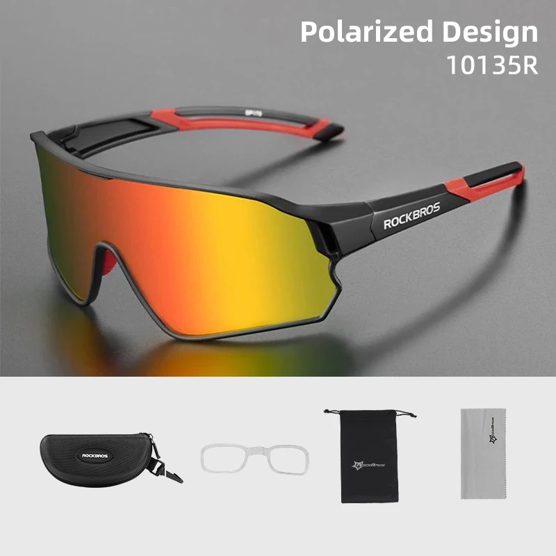 ROCKBROS-gafas de sol polarizadas con protección UV400 para ciclismo, lentes deportivas para bicicleta, senderismo, Camping, Golf: Rosa