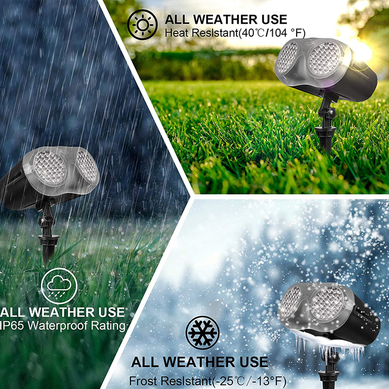 Luces LED de discoteca de Navidad, lámpara de proyección de copo de nieve, Binocular dinámico para exteriores, decoración de luz de tormenta de nieve para en casa