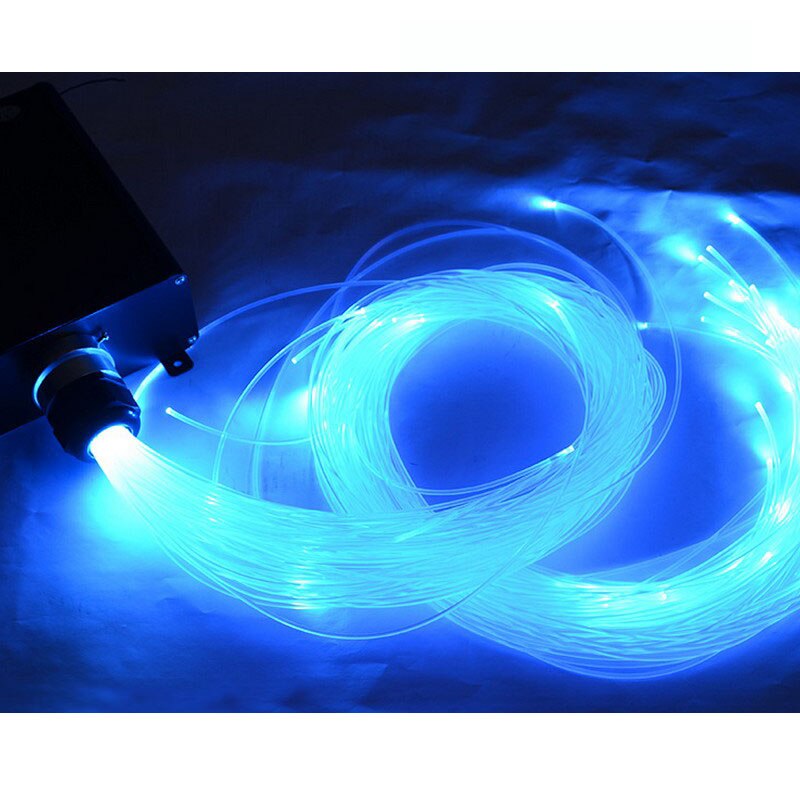 Câble en fibre optique PMMA à haute luminosité, 30 à 100 mètres, le plus petit diamètre 0.25mm à 3mm, lueur d&#39;extrémité, pour éclairage décoratif de plafond en étoile