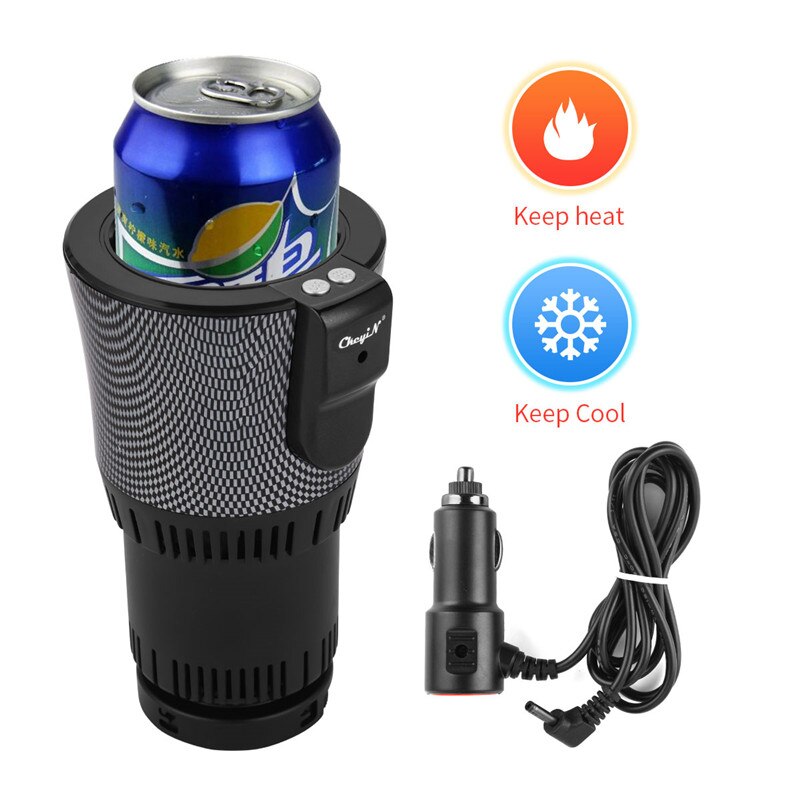 DC 12V 2 In 1 Cooling Heating Cup Rotated Adjustment Base Cooling Drinks Cup Coffee Warmer Cup Warm Cooler Mug Holder