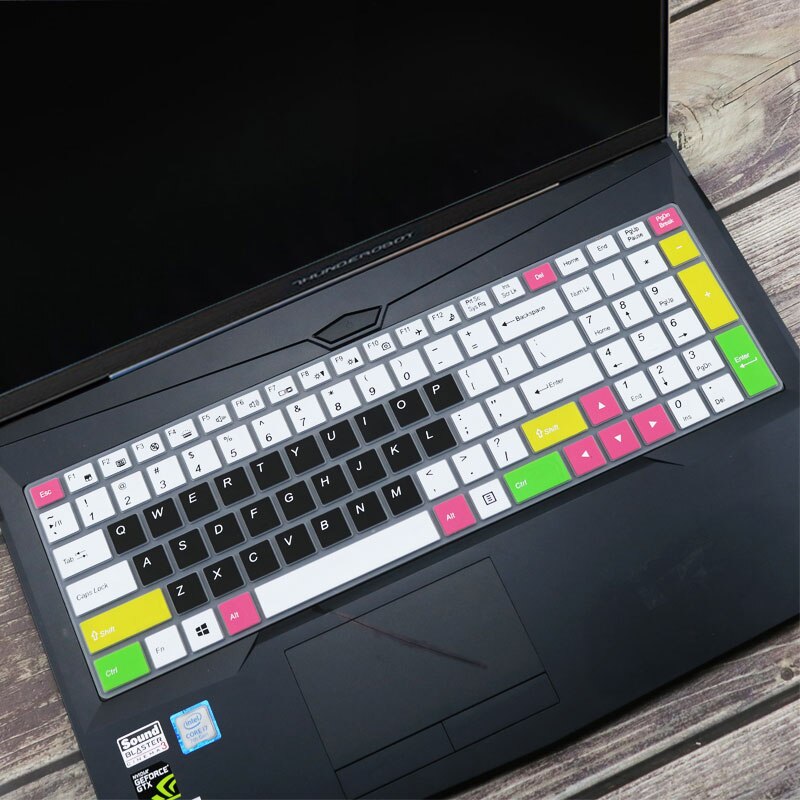 Gigabyte sabre 15 & saber 17 15- k / aorus 5 pelaamiseen 15 15.6 17.3 tuuman silikoninen kannettavan tietokoneen näppäimistön kansi ihonsuoja: Kynttilänmusta