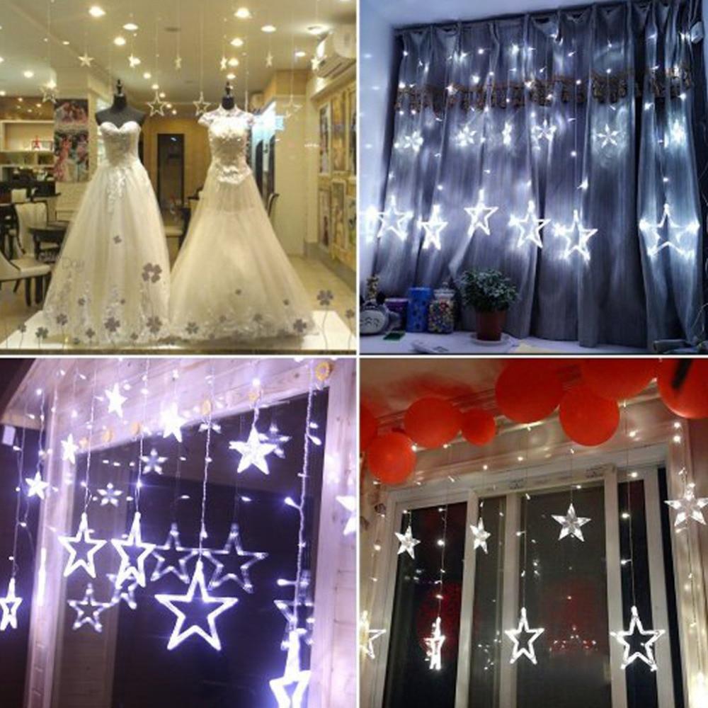 Himiss 2 M 138 Leds Koppelbaar Gordijn String Licht Voor Wedding Christmas Party Home Keuken Gordijnen Window Decor Geel