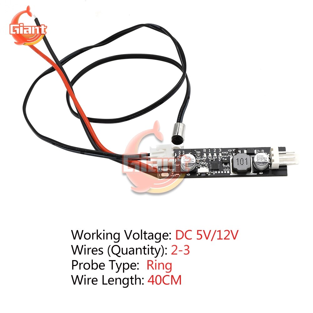 DC5V/12V PWM Speed Controller Fan Speed Governor 4 Wire 2-3 Wire Computer Temperature Control Switch for PC CPU Cooler Fan Alarm: Type D-2