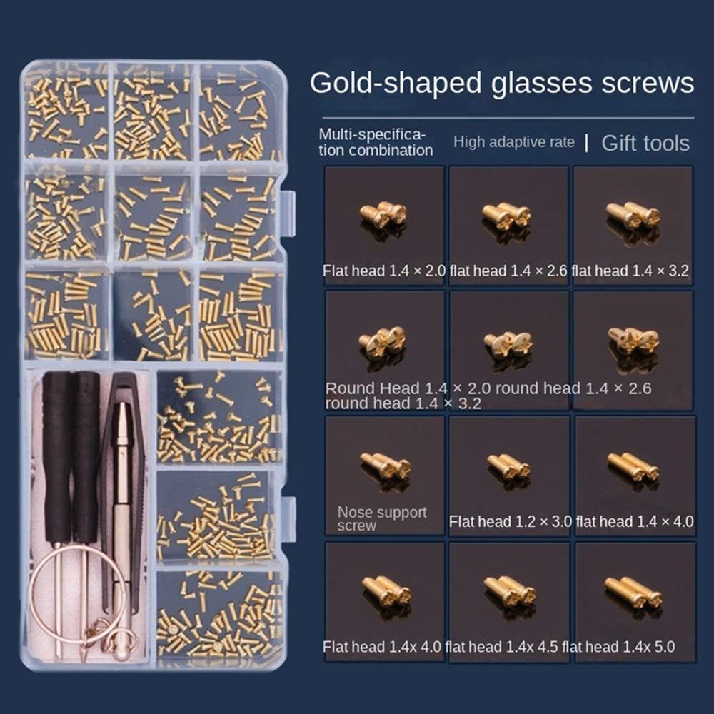 Kit d'outils de réparation de lunettes de soleil assortis, jeu de vis, écrou à vis, kit de réparation de lunettes: Gris foncé
