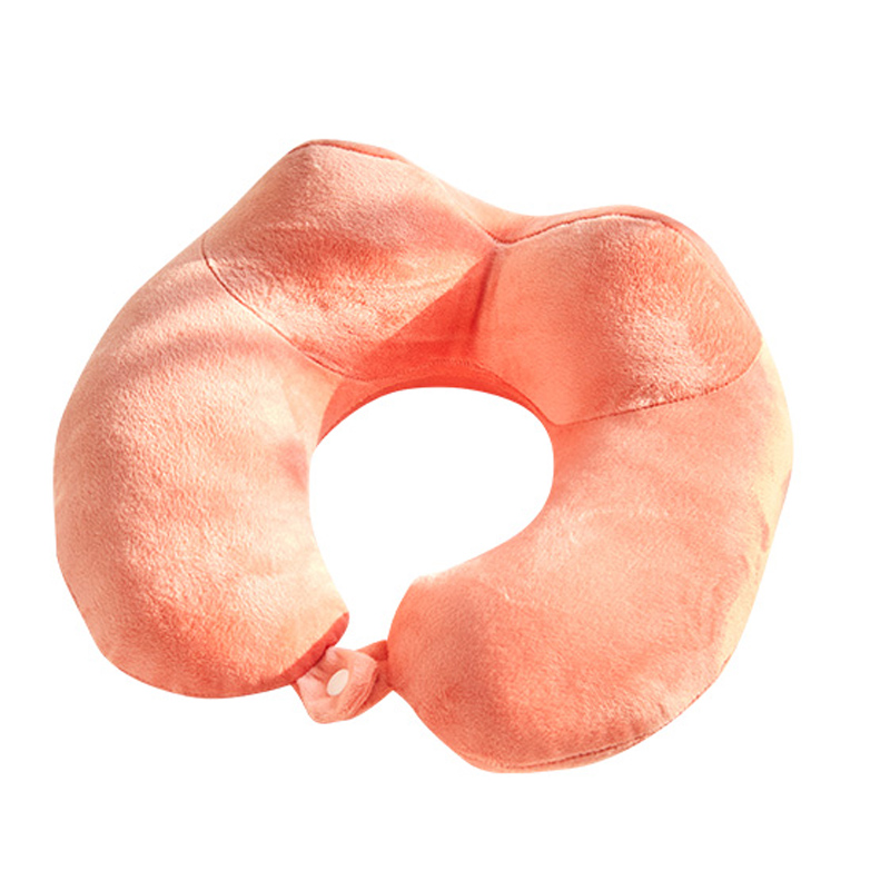 Reisen Kopfkissen Pro Flugzeug Wagen Sekretariat Super Leicht tragbar Plüsch- U geformt Nacken Kopfkissen Schlaf mit Nein Nacken Schmerzen Pro Heimat: Rosa