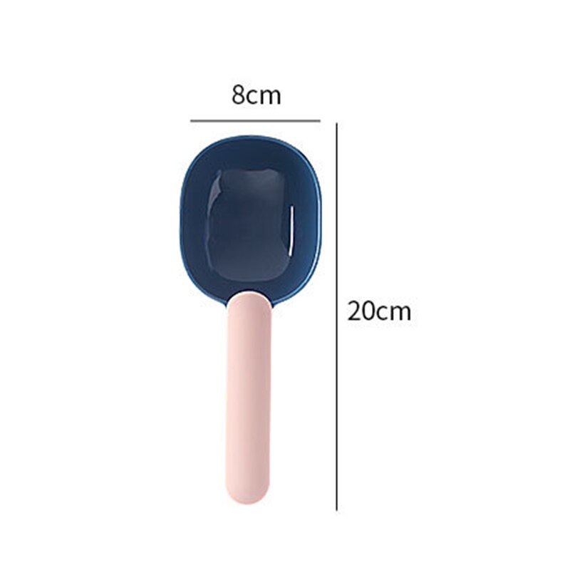 Cuchara para Harina de granos gruesos con Clip, cuchara de plástico para arroz, gran capacidad, cuchara de sellado para el hogar, accesorios de cocina, 1 ud.