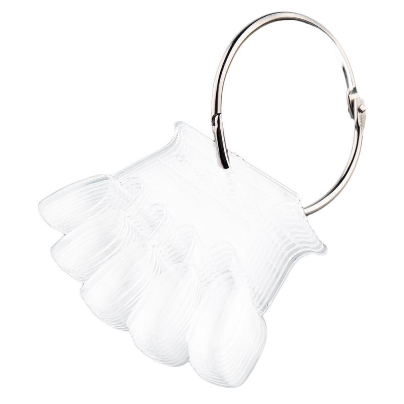 12/24/32 stuks nepnagels tips kleurenkaart nepnagelkunst nagellak gel art tip voorbeeld oefendisplay waaierbord staal manicure tool: 09