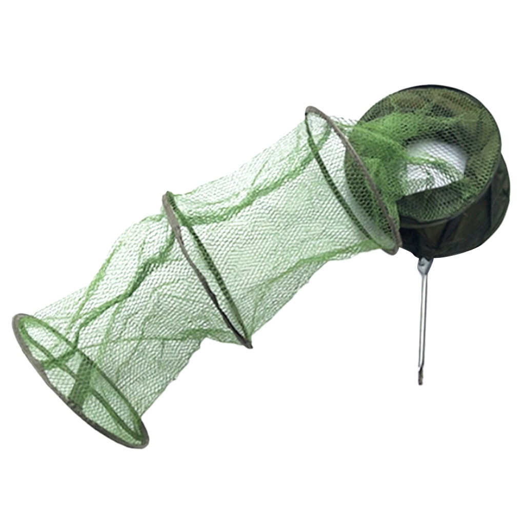 Awesome Foldable Fishing Dip Net Crab Shrimp Crawdad Lobster Nylon Mesh Fishing Cage Fishing Net Basket Outdoor Fishing Tackle