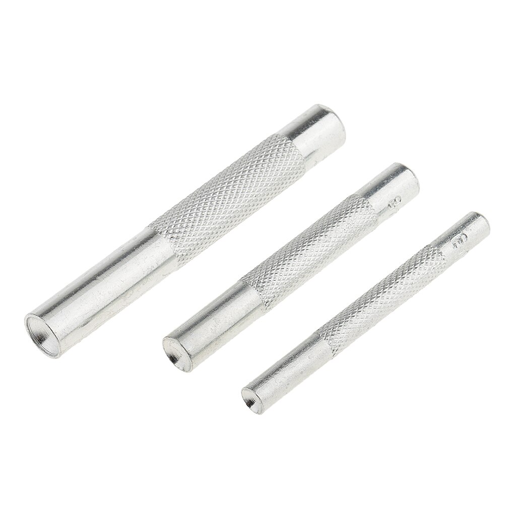 3 Pieces Leather Die Punch Tools for Snap Button Press Stud Coat Rivet Fastener for Clothing Handbags Canvas Webbing Craft
