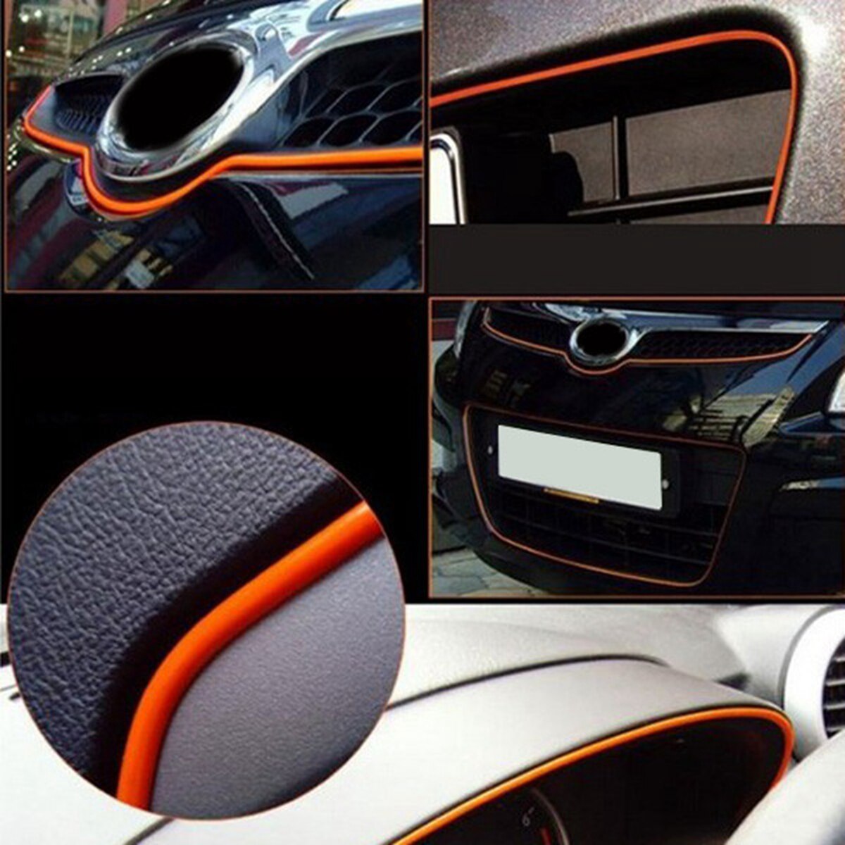3 metros, Universal, Interior de coche, para exteriores, molduras adhesivas para bordes, decoración, tira embellecedora, estilismo para coches