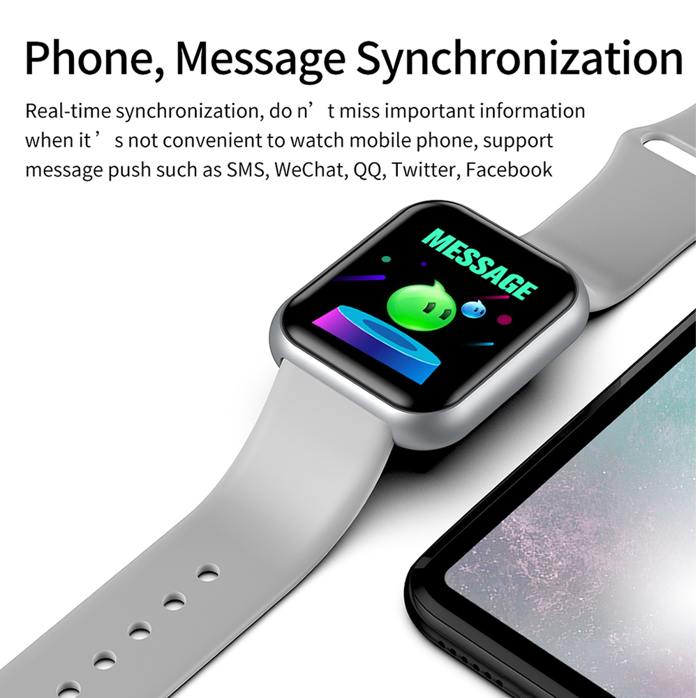 Y68 montre intelligente 1.3 pouces étanche pression artérielle fréquence cardiaque Fitness Tracker bracelet intelligent Sport Smartwatch hommes Android et IOS