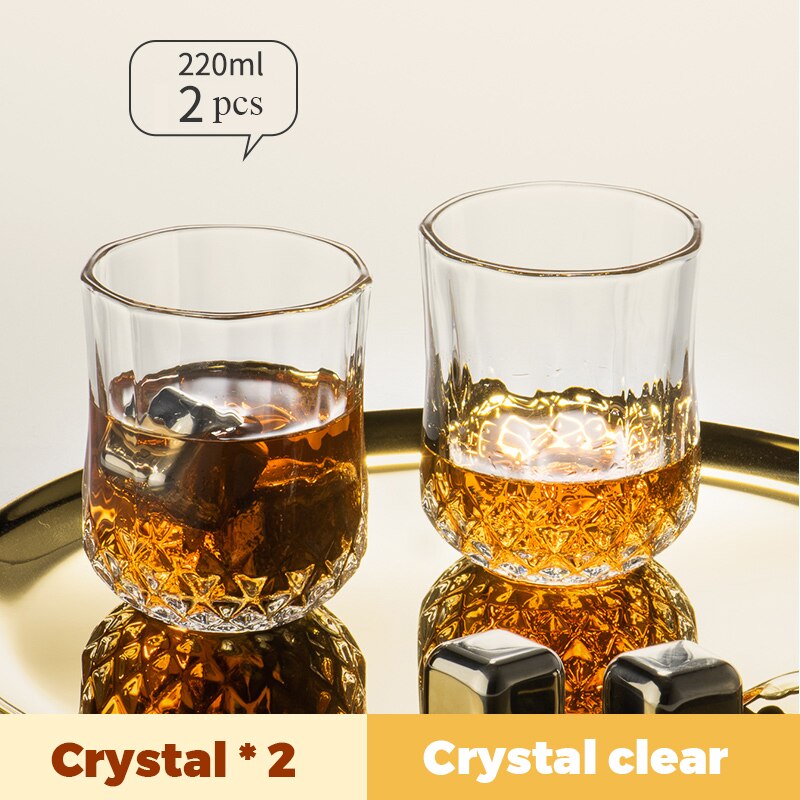 White Wine Glass Household Glass Wine Glass Set 6 Wine Glasses Small One Cup 2 Two Spirits Shot Glasses: 2pcs