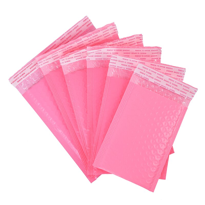Rosa papper bubbel vadderade brev kuvert påse bubbel post kuvert påse förpackning påsar brevpåsar 10 st/lot