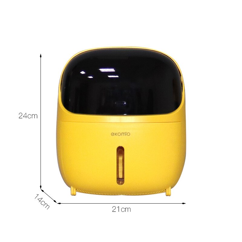 Toiletrolhouder Waterdichte Houder Voor Toiletpapier Badkamer Toiletpapier Opbergdoos Toiletrolhouder Robot Vorm: Black-yellow
