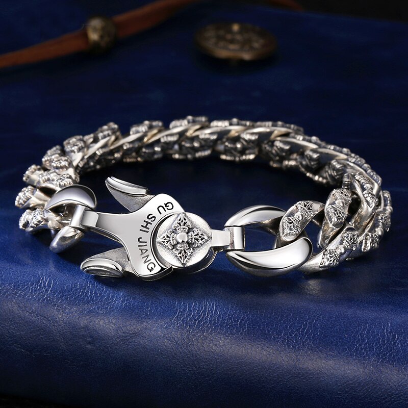 Originele Nationale Tij King Kong Stamper Ring Gesp Tank Armband Retro Handwoven Mannen Pure Overdracht Armband Sieraden