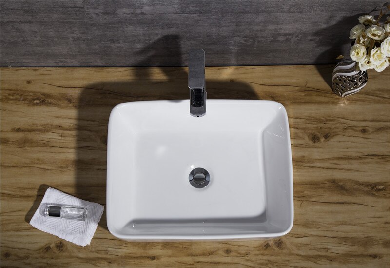 Sapho Minos Garderobe Keramische Wastafel 40x22cm, mengkraan rechts