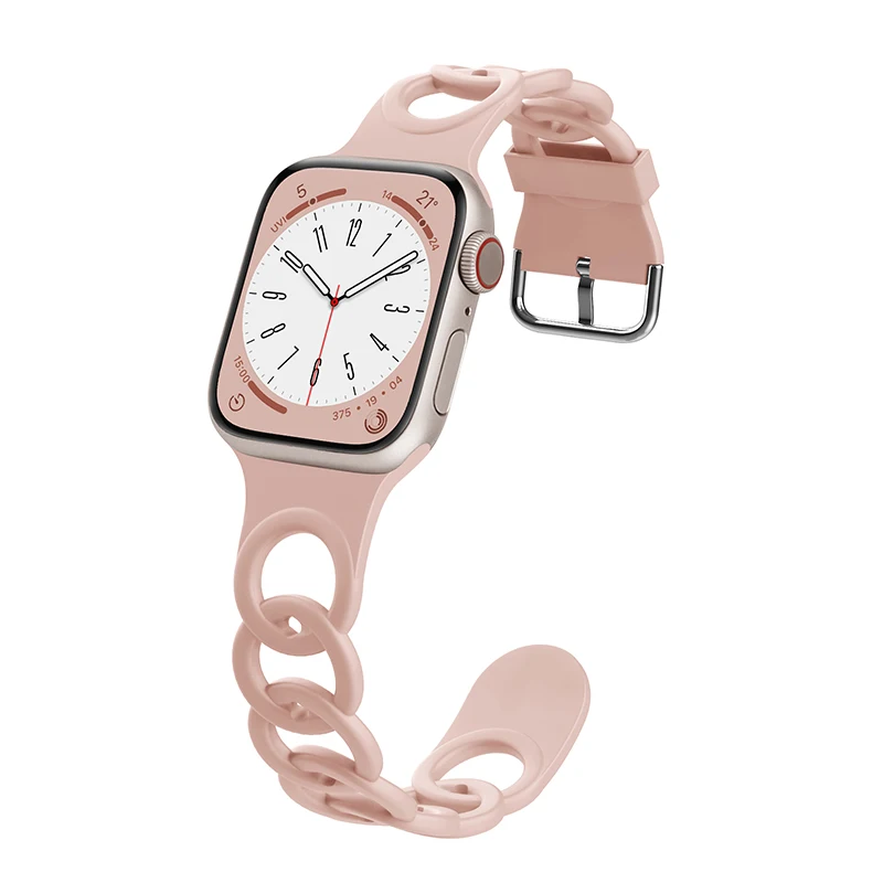 Pasek do Apple Watch Band Ultra 49mm 44mm 40mm 45 Mm 41mm 38mm 42mm Sportowa silikonowa bransoletka z pętlą IWatch Series 8 7 6 3
