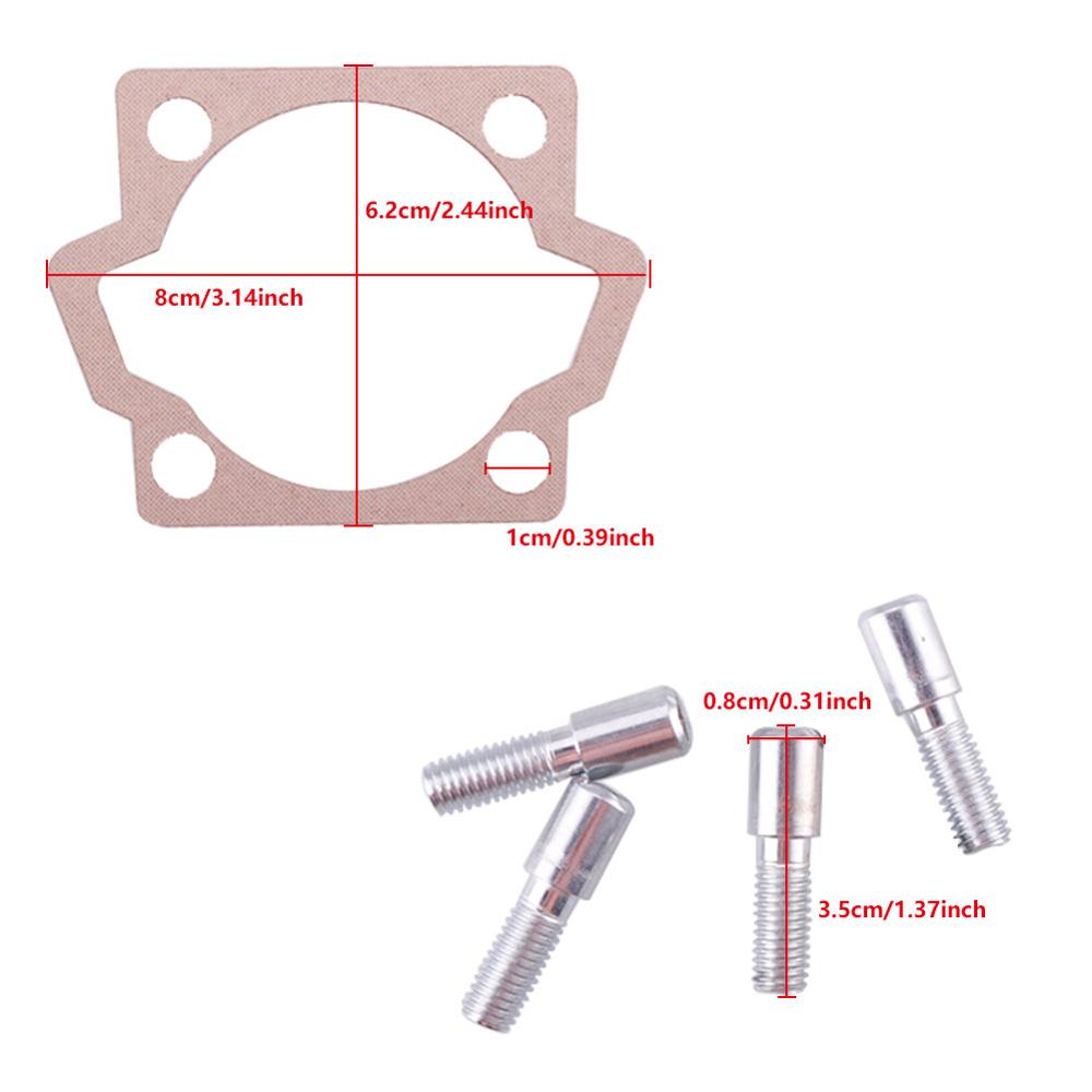 47mm Gas Motorized Cylinder Body Gas Engine Cylinder 2 Stroke Motor for 66cc/80cc Motorized Bike Bicycle
