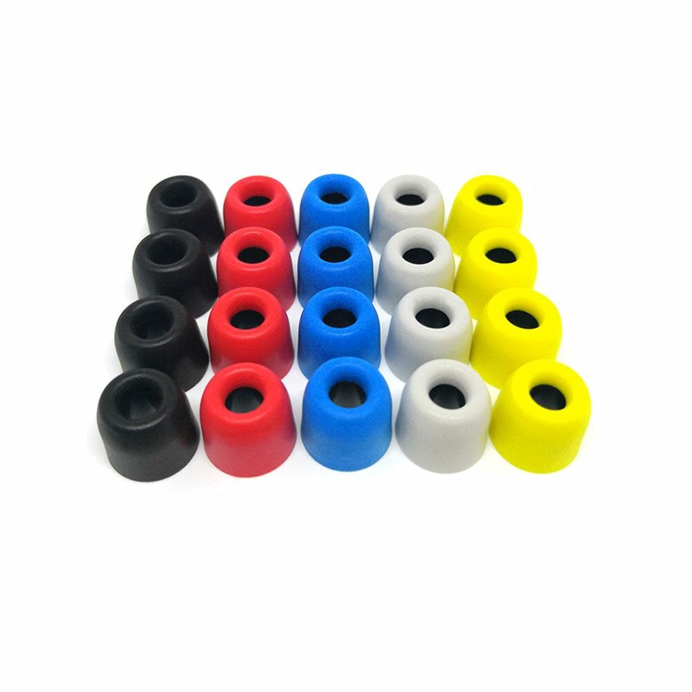 20 st /10 par anjirui  t400 4.9mm (  l ms ) caliber öronproppar bomull för öron hörlursspetsar skum minnessvamp öronkudde: M 5- färg slumpmässigt