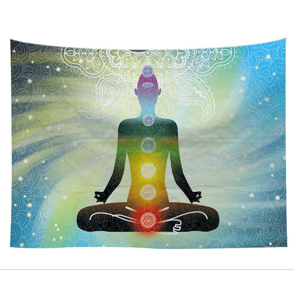 Zon en Maan Gezicht Indische Mandala Tapestry Totem Bohemian Hippie Muur Opknoping Deken Thuis Dorm Decor: H