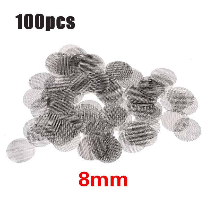 100Pcs Stainless Steel Disc Filter Mesh Shower Drain Hole Filter Faucet Pipe Anti-rust Filter Mesh Steel Wire Mesh Circular Mesh: 2