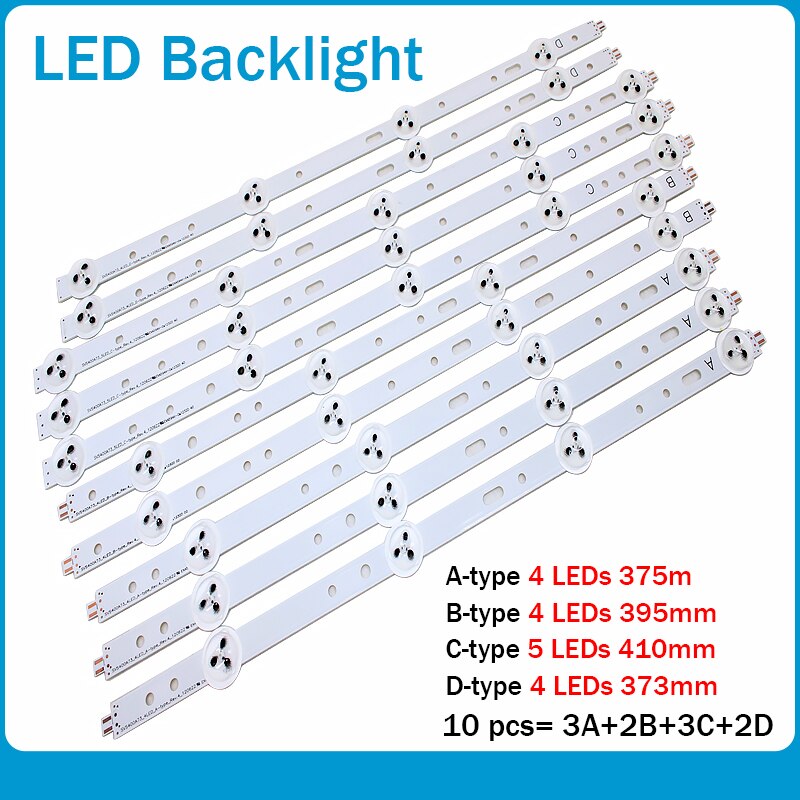 10 Pieces/lot 40D1333B 40L1333B 40PFL3208T LTA400HM23 LED backlight bar SVS400A73 4LED A B D 5LED C type Rev.4 120622