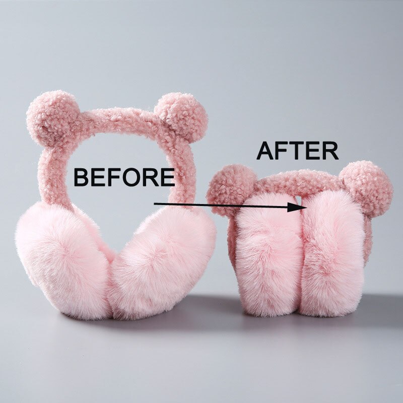Winter Earmuffs Cute Frog Earmuffs for Women Warm Ear Muffs Ski Outdoor Headband Earphone Protect Christmas for Kid: pompom 6