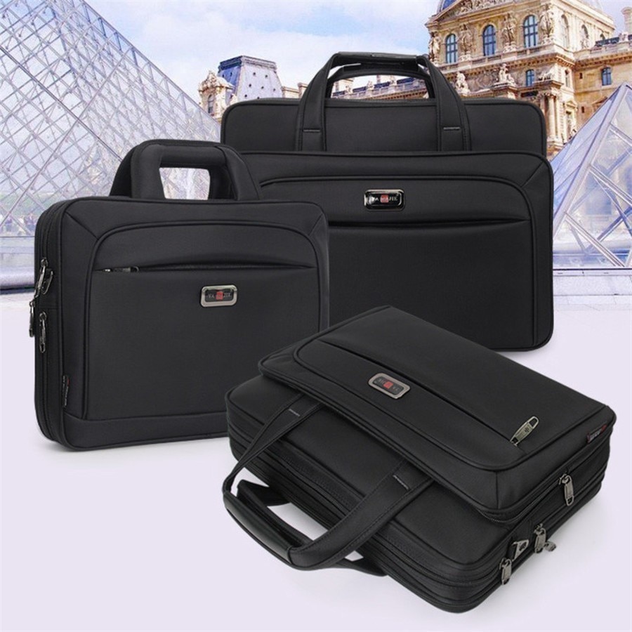 Briefcase High Capacity Men's Single Shoulder Bags 14" 15" 16" Laptop Bag Women Work Files Office Package