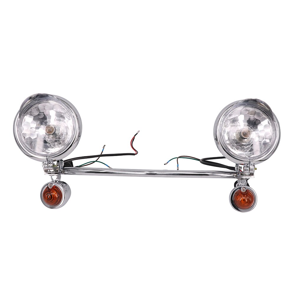 12V Motorfiets Retro Koplampen Richtingaanwijzer Mistlamp Extra Lampen Scooter Motor Voor Honda Harley Suzuki Cafe Racer