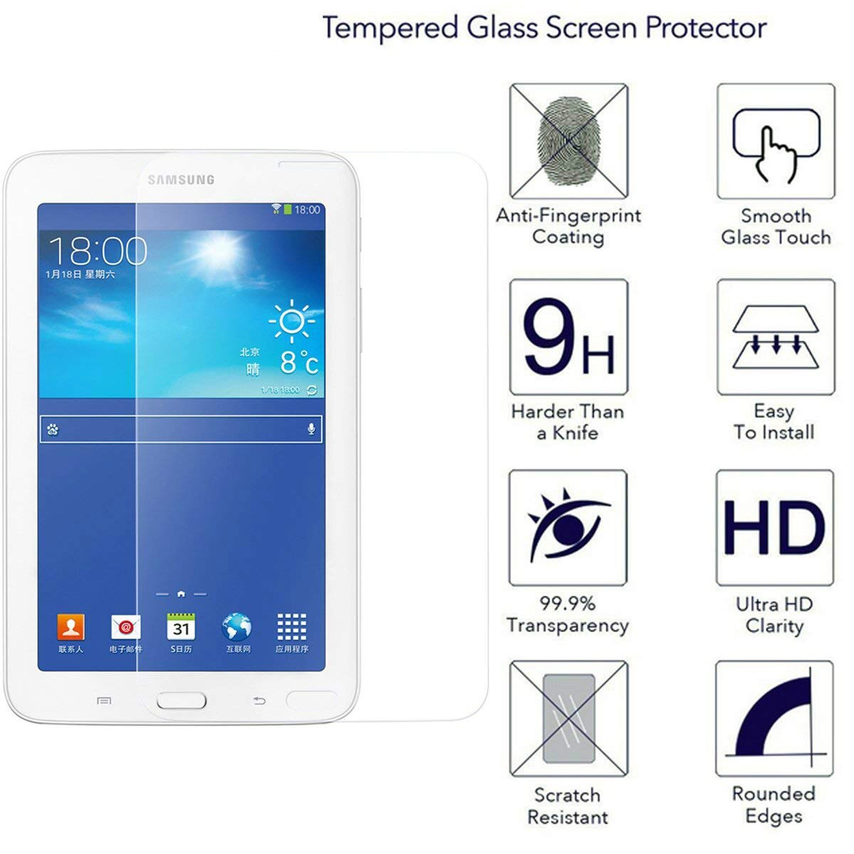 Case For Samsung Galaxy Tab 3 Lite 7" Cover 360 Degree Rotating Stand Case SM-T110 T110 T111 Tab E 7.0 T113 T116 T113 Case Glass: Glass Not Free Gift