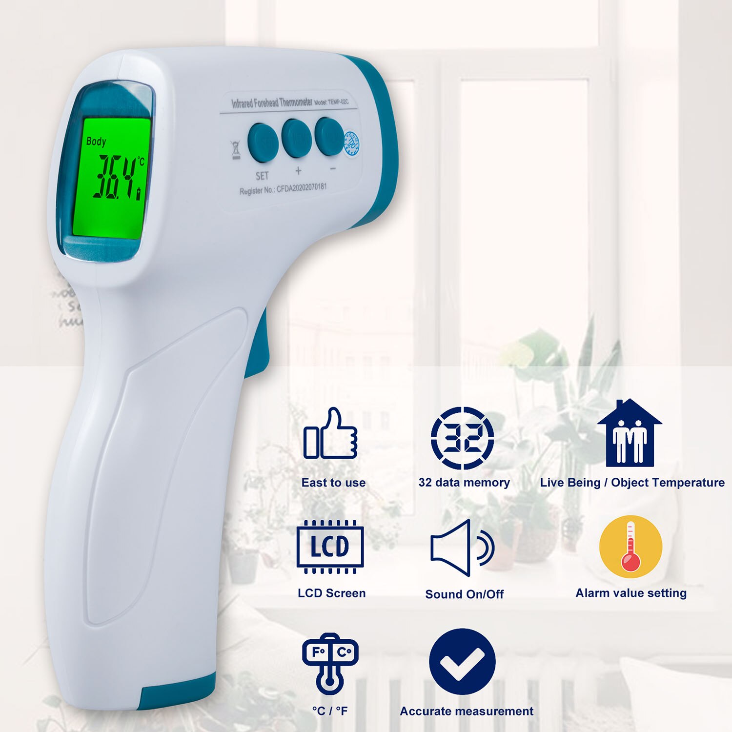 Digital Infrared Baby Thermometer Forehead Temperature Non-contact Forehead Body Digital Termometro main image 0