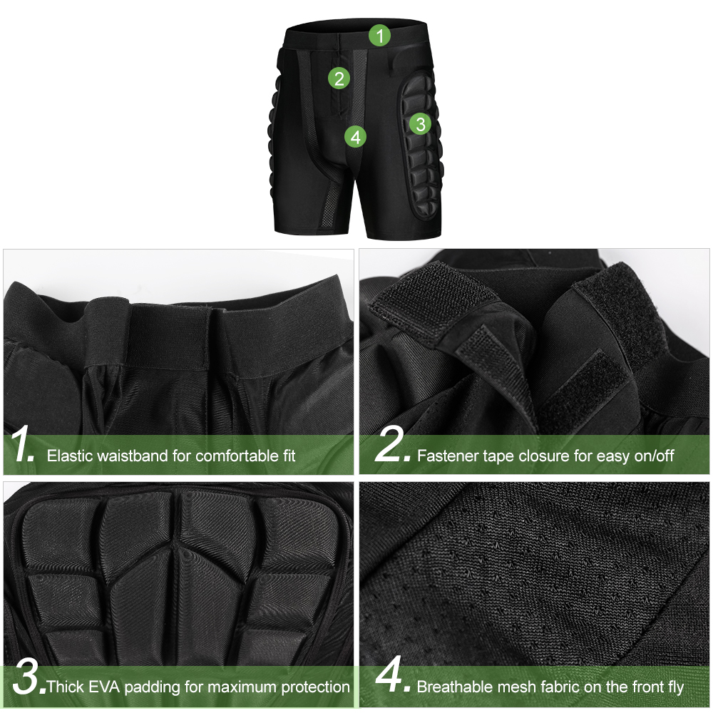 Vinter hofte numse beskyttelse polstrede shorts panser hofte beskyttelse shorts pad til snowboarding skating ski ride shorts