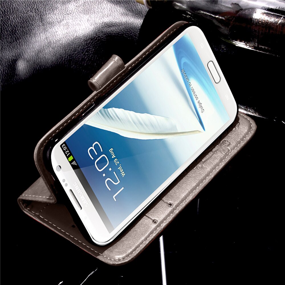 Luxe Leather Case Voor Samsung Galaxy Note 2 Case Wallet Flip Cover Capa Voor Coque Samsung Note 2 Note2 N7100 n7102 N7105 Case