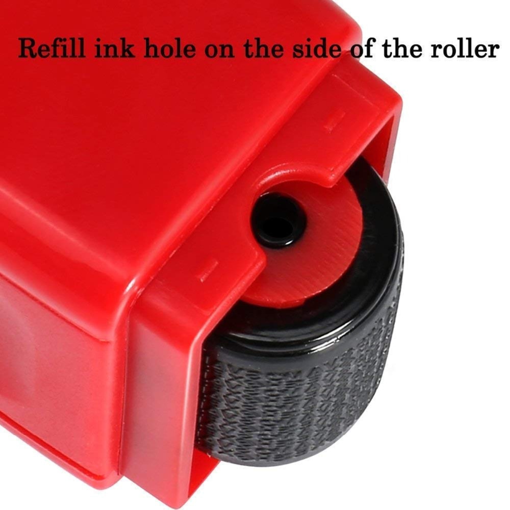 Roller Self Inking Stock Stamp Seal Theft Protection Code Guard Your ID Confidentiality Confidential Seal Office File Stamp Tool