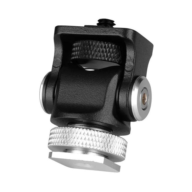 Adjustable Rotated Monitor Bracket Stand Mount Holder 180 360 Degree Mini Shoe Stand for Vlogger DSLR Camera Head