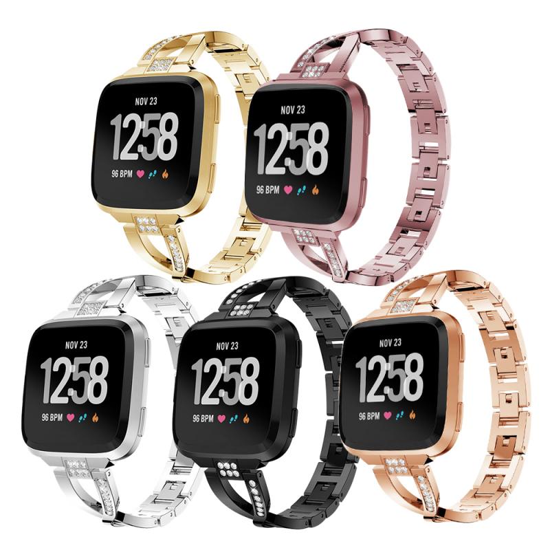 Metal Watch Band for Fitbit Versa 2 - Alloy Strap Wristband - Smartwatch Replacement Bracelet