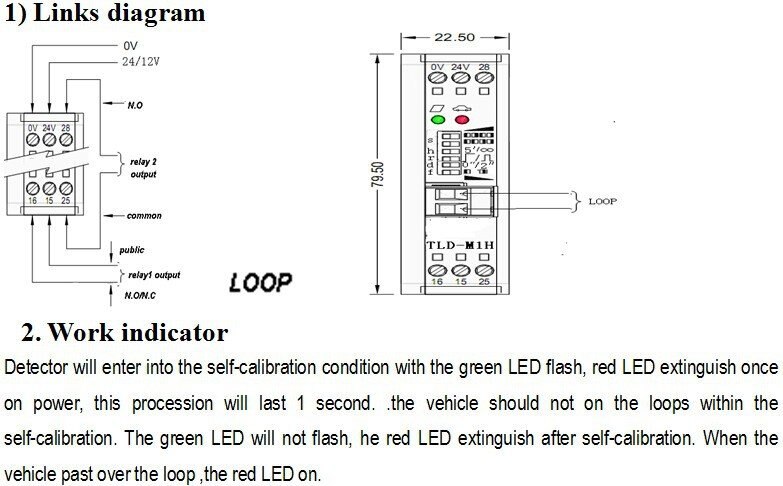 DC12/24V Inductive Loop Detector for boom barrier gate