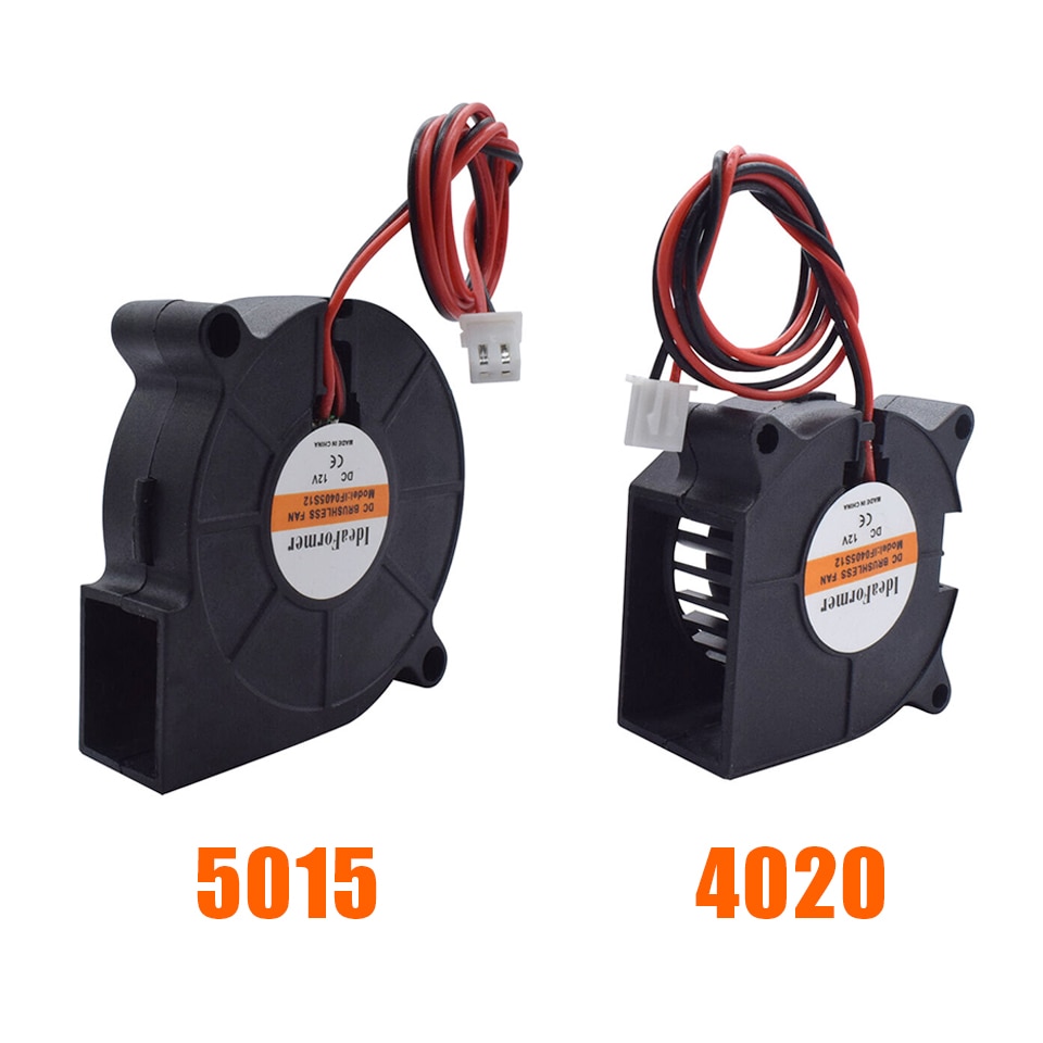 5015/4010/4020 12V & 24V Kühlung Turbo Fan Bürstenlosen 3D Drucker Teile 2Pin Für Extruder DC Kühler gebläse Teil Schwarz Kunststoff Fans