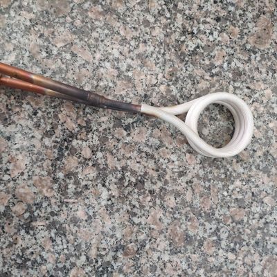 High frequency machine induction heating coil Water drill gear turning tool heating coil Flat coil copper tube induction coil: 50mm 2-3Coil