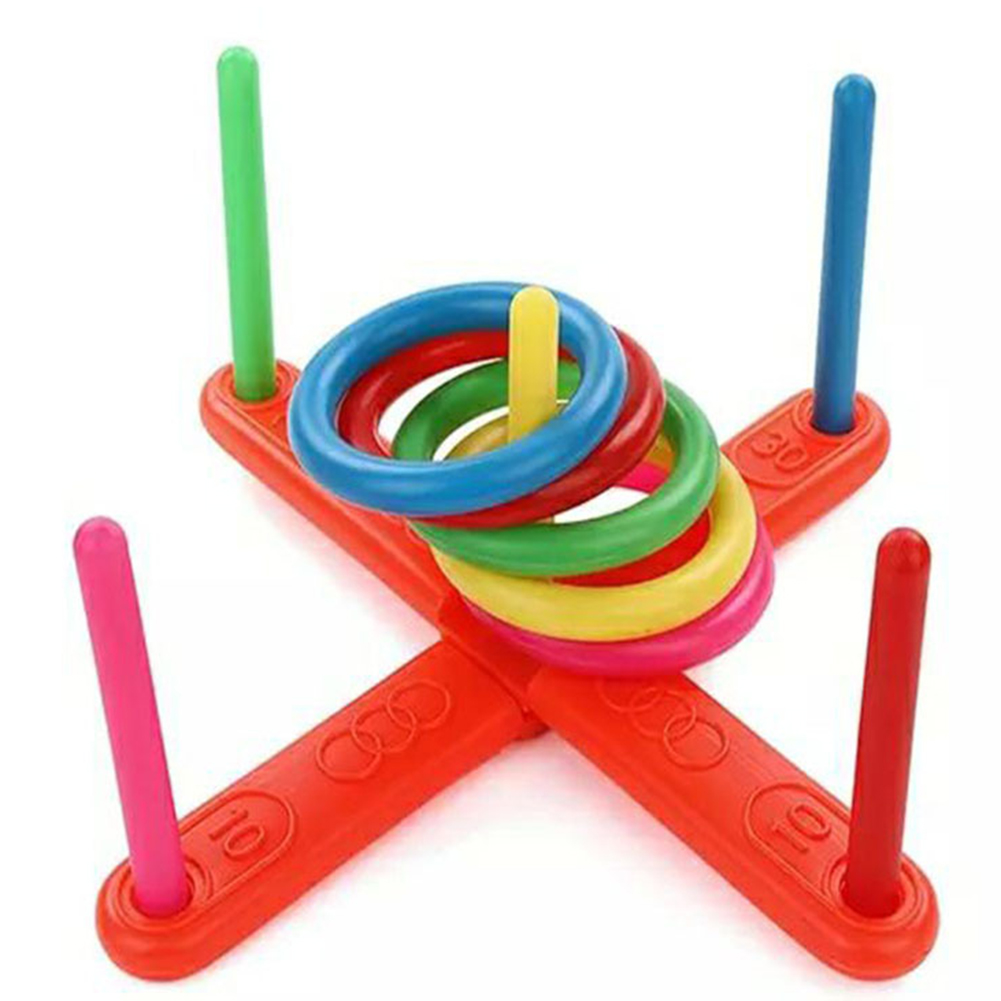 1 Set Plastic Ring Gooien Beentje Funny Kids Outdoor Sport Hoepel Ring Toss Quoits Speelgoed Cross Tuin Games Zwembad Voor kinderen