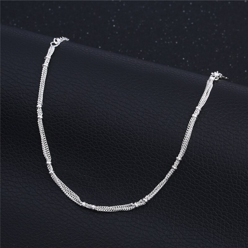 Neue 925 Sterling Silber Armbänder Schmuck Fußkettchen Für Frauen Party Zubehör Braut Dame Hochzeit Schmuckstück 1B113