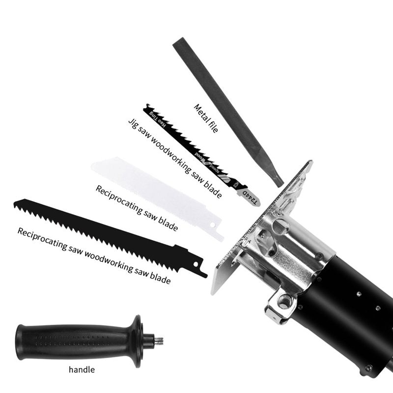 Reciprocating Saw Attachment Change Electric Drill Into Reciprocating Saw Jig Saw Metal File For Wood Metal Cutting Saw Kit