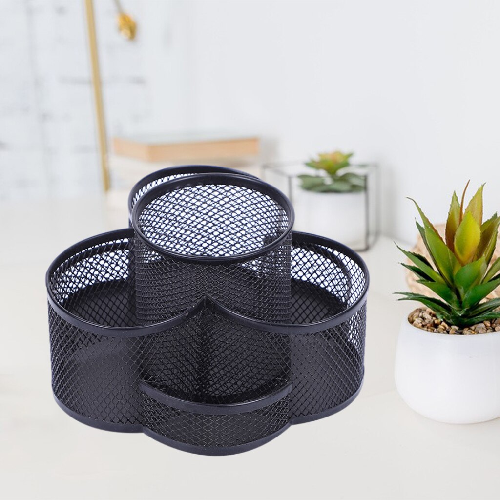 360 Degree Rotating Desk Organizer Workspace Organizer Large Capacity Pencil Box Stationery for Kids Children